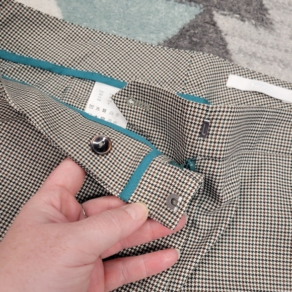 Hugo Boss Tiluna Houndstooth Trousers Dress Pants Size 8 - Picture 5 of 11